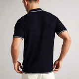 Ted Baker Mahana Design Short Sleeve Polo Navy