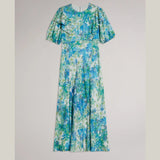 Ted Baker Nicciey Floral Puff Sleeve Midaxi Dress