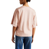 Ted Baker Peyrrie T-Shirt With Zig Zag Stitch In Pink