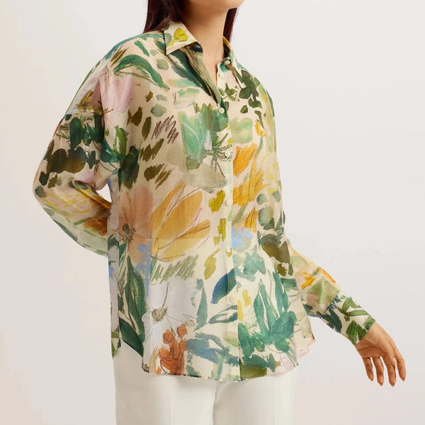 Ted Baker Piccola Oversized Floral Print Shirt