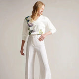 Ted Baker Raili Woven Front V Neck Sweater