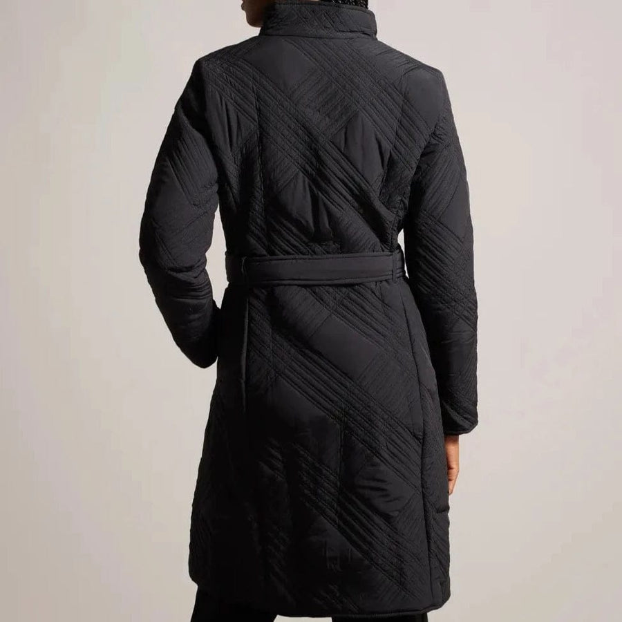 Ted Baker Rosemae Midi Quilted Wrap Coat With High Collar