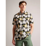 Ted Baker Sallins Magnolia Print Cotton Shirt in Multi