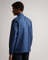 Ted Baker Sanlon Long Sleeve Diamond Print Shirt Navy