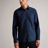 Ted Baker Solurr Long Sleeve Oxford Shirt Navy