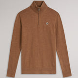 Ted Baker Tooting Half Zip Knitwear Tan