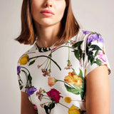 Ted Baker Vikina Fitted T-Shirt with Twist Neck