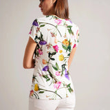 Ted Baker Vikina Fitted T-Shirt with Twist Neck