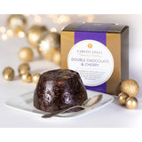 The Carved Angel Double Chocolate Cherry Christmas Pudding, 120g