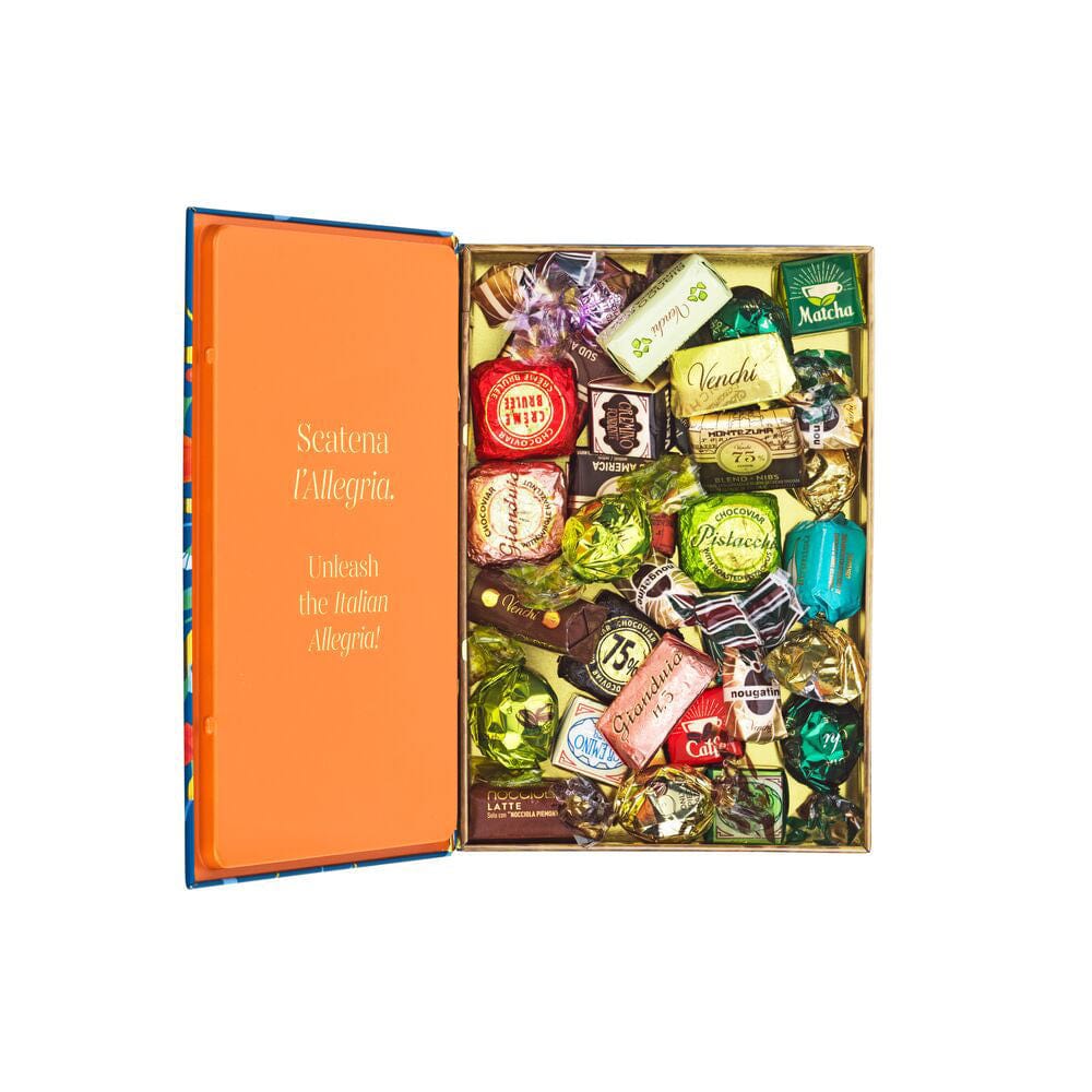 Venchi Large Baroque Book with assorted chocolates