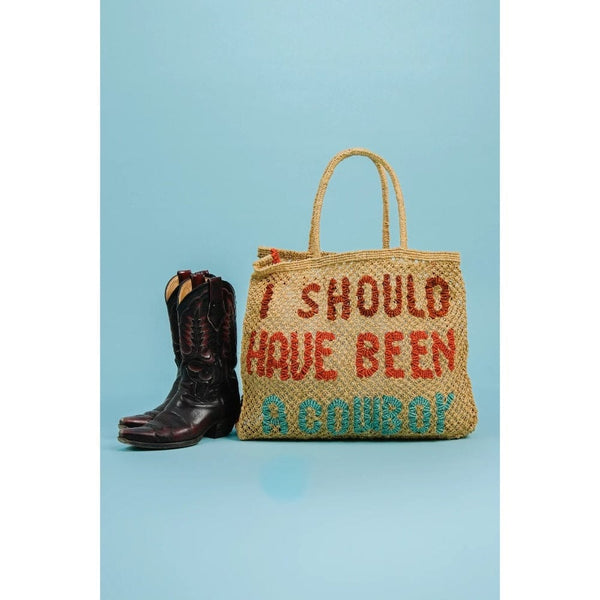 The Jacksons I Should Have Been a Cowboy Large Tote In Mustard Multi