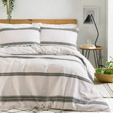 The Linen Yard Osman Stripe 100% Cotton Duvet Cover Set