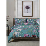 The Lyndon Company Botanical Flower Duvet Set In Green Double