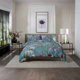 The Lyndon Company Botanical Flower Duvet Set In Green Double