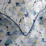 The Lyndon Company Geo Printed Cotton Duvet Bedlinen Blue