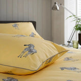 The Lyndon Company Zebra Printed Cotton Duvet Set Yellow