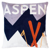The Pillow Drop Aspen Ski Needlepoint Pillow