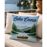 The Pillow Drop Lake Como Needlepoint Pillow