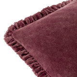 Yard Bertie Washed Cotton Velvet Cushion In Burnt Red