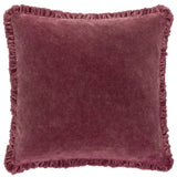Yard Bertie Washed Cotton Velvet Cushion In Burnt Red