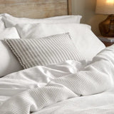 Yard Hebden Relaxed Waffle Duvet Cover Set Double In Chalk