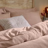 Yard Hebden Relaxed Waffle Duvet Cover Set Double In Cotta