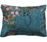 Timorous Beasties Bloomsbury Garden Oxford Pillowcase Pair, Teal