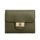 Tommy Hilfiger Heritage Flap Closure Trifold Wallet In Huntsman Green