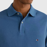 Tommy Hilfiger 1985 Regular Plain Short Sleeve Polo Blue Coast