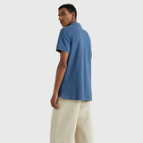 Tommy Hilfiger 1985 Regular Plain Short Sleeve Polo Blue Coast