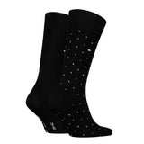 Tommy Hilfiger 2 Pack Structure Dot Sock In Black