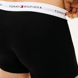 Tommy Hilfiger 3-Pack Logo Waistband Trunks In Navy Blue/White/Red