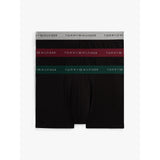 Tommy Hilfiger 3-Pack Metallic Logo Trunks Gift Set In Green/Silver/Red