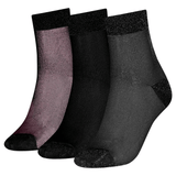 Tommy Hilfiger 3-Pack Women's Short Socks In Black/Red