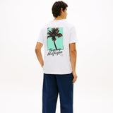 Tommy Hilfiger Back Photo Print Jersey T-Shirt In White