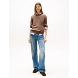 Tommy Hilfiger Cable Knit Pullover In Hot Coco
