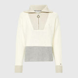 Tommy Hilfiger Colour-Blocked Half-Zip Relaxed Fit Jumper