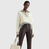 Tommy Hilfiger Colour-Blocked Half-Zip Relaxed Fit Jumper
