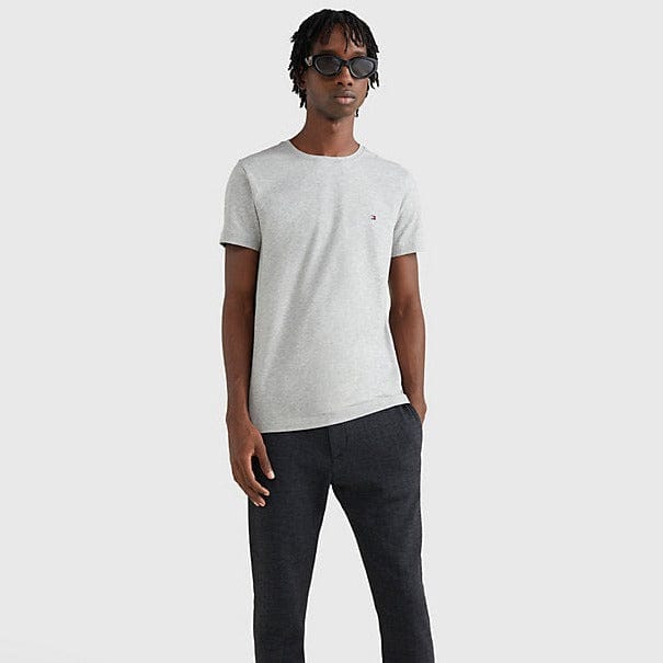 Tommy Hilfiger Core Stretch Slim Cneck Tee - Light Grey Heather