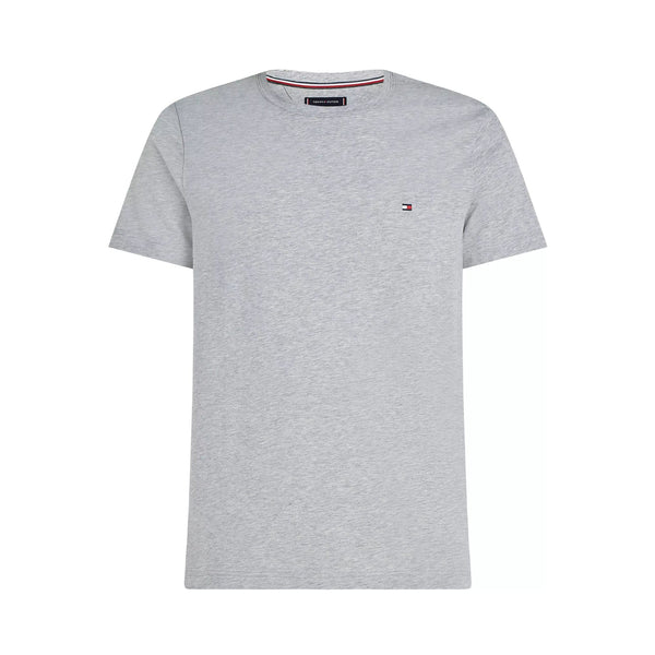 Tommy Hilfiger Core Stretch Slim Fit Crew Neck T-Shirt in Light Grey Heather