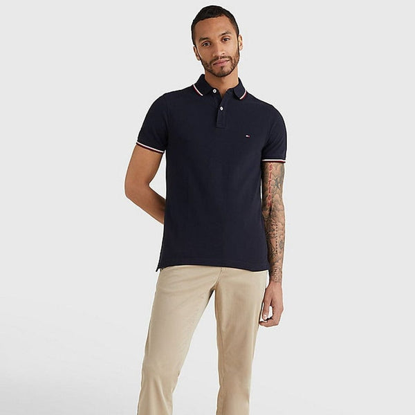 Tommy Hilfiger Core Tipped Slim Polo Desert Sky