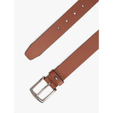 Tommy Hilfiger Denton Enamel Flag Leather Belt In Winter Cognac