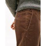 Tommy Hilfiger Denton Straight Corduroy Chinos In Dark Brown