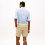 Tommy Hilfiger Dover Linen Blend 8" Inseam Chino Shorts in Batique Khaki