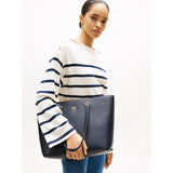 Tommy Hilfiger Emblem Tote In Space Blue