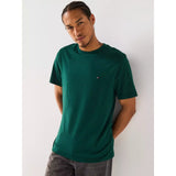 Tommy Hilfiger Essential Flag Logo T-Shirt In Ornamental Green