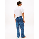 Tommy Hilfiger Essential Flannel Pyjama Bottoms In Tonal Check Blue
