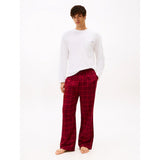 Tommy Hilfiger Essential Flannel Pyjama Bottoms In Tonal Check Red