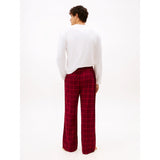 Tommy Hilfiger Essential Flannel Pyjama Bottoms In Tonal Check Red