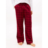 Tommy Hilfiger Essential Flannel Pyjama Bottoms In Tonal Check Red